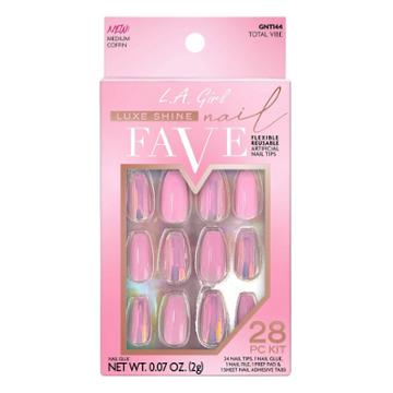 L.a. Girl 28pc Luxe Shine Fave Artificial Nail - Total Vibe