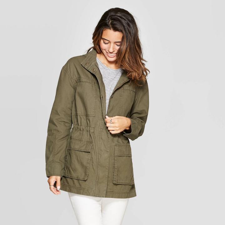 Women's Utility Anorak Jacket - Universal Thread Olive S, Size: