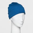 Women's Ribbed Cuff Beanie - A New Day Blue