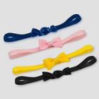 Baby Girls' 4pk Bows Headwrap - Just One You Made By Carter's Blue/pink/yellow,