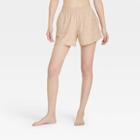 Women's Mid-rise Knit Shorts 5 - All In Motion Heathered Beige