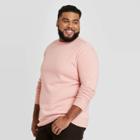 Men's Tall Regular Fit Fleece Crew Sweatshirt - Goodfellow & Co Pink