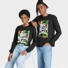 No Brand Black History Month Adult Black, Beautiful, Proud Long Sleeve Round Neck T-shirt - Black