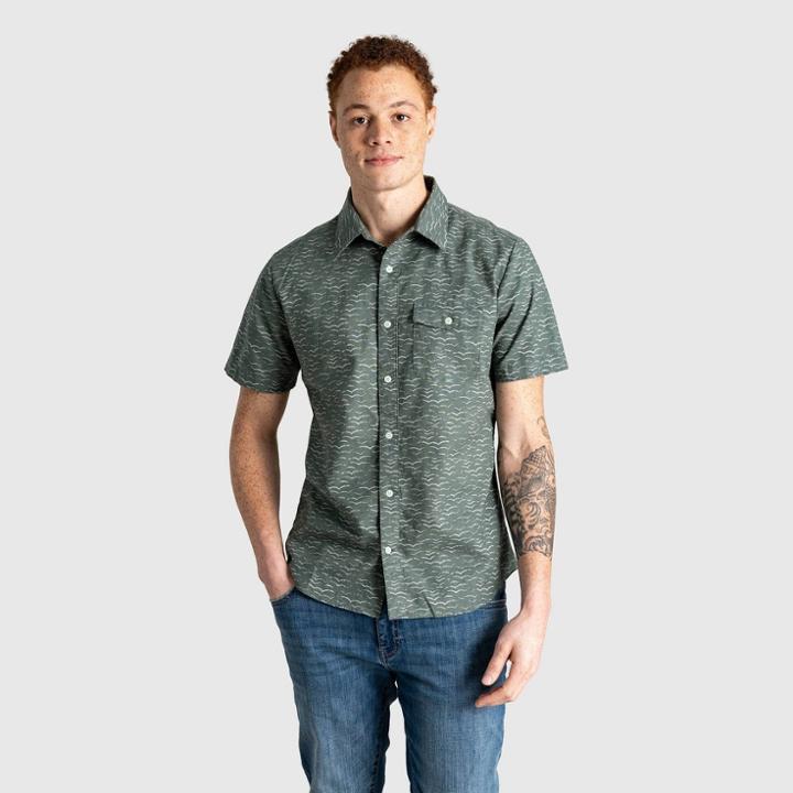 Men's United By Blue Organic Chambray Short Sleeve Button-down Shirt -
