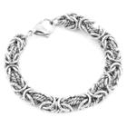 West Coast Jewelry Stainless Steel Byzantine Bracelet, Women's,