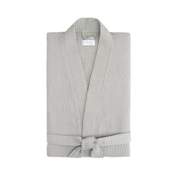 S/m Relaxed Honeycomb Bath Robe Gray - Cassadecor