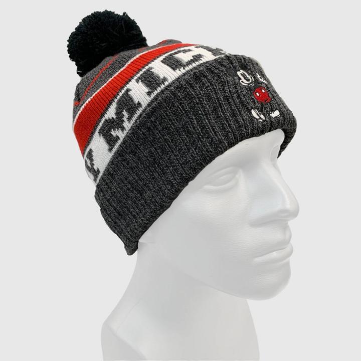 Men's Disney Mickey Mouse Beanie - One Size, Black/gray