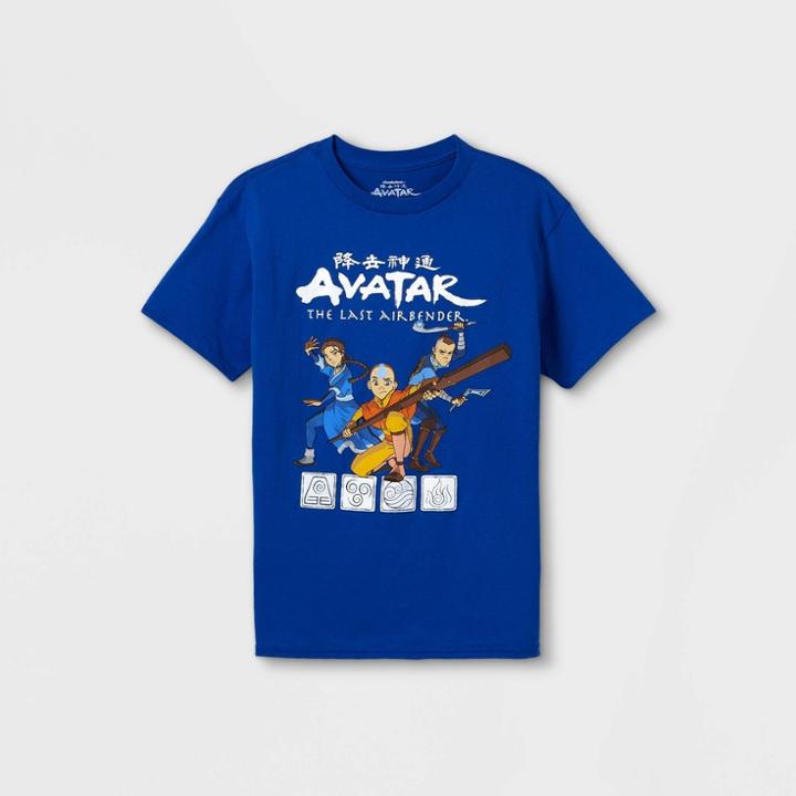 Boys' Avatar: The Last Airbender Short Sleeve Graphic T-shirt - Blue