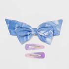 Tie-dye Bow Snap Clips - Wild Fable Blue