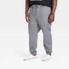 Men's Big & Tall Regular Fit Tapered Jogger Pants - Goodfellow & Co Dark Gray