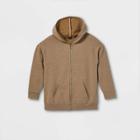 Girls' Oversized Zip-up Sweatshirt - Art Class Olive Green