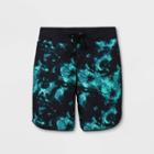 Boys' Palm Tie-dye Board Shorts - Art Class Black