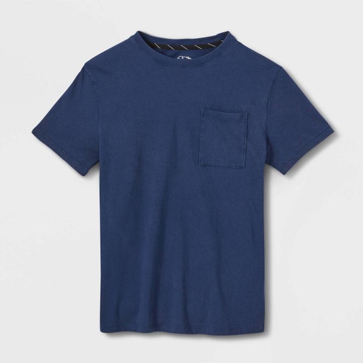 Boys' Mineral Wash Knit Short Sleeve T-shirt - Art Class Navy