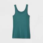 Women's Slim Fit Tank Top - A New Day Teal