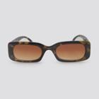Women's Rectangle Plastic Silhouette Sunglasses - Wild Fable Brown, Women's,