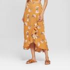 Women's Floral Print High-low Hem Maxi Skirt - Xhilaration Yellow