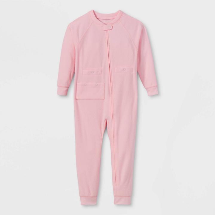 Toddlers' Adaptive Abdominal Access + Insulin Pocket Fleece Pajama Jumpsuit - Cat & Jack