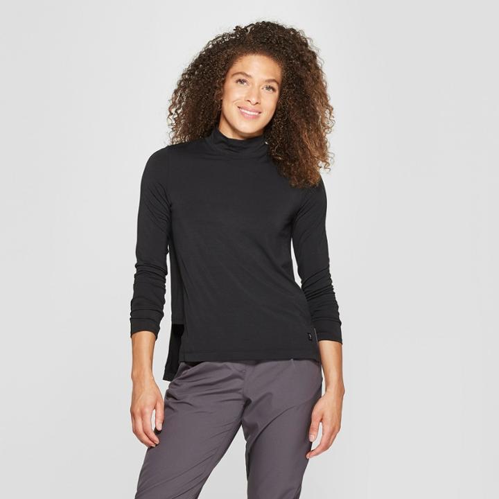 Mpg Sport Women's Knit Mock Neck Top - Black