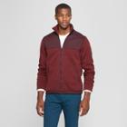 Men's Standard Fit Zip-up Fleece Jacket - Goodfellow & Co Berry Cobbler