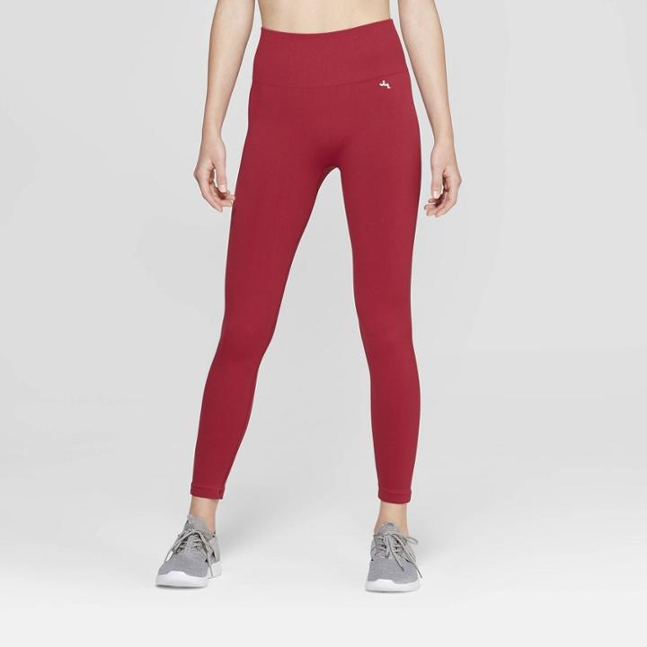 Target Women's High-waisted 3/4 Length Seamless Leggings - Joylab Rumba Red