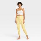 Women's French Terry Lounge Jogger Pants - Colsie Yellow