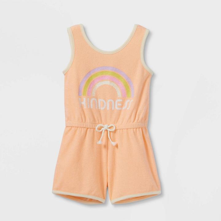 Grayson Mini Toddler Girls' Terry Romper - Orange