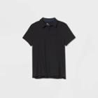 Men's Stretch Woven Golf Polo Shirt - All In Motion Black S, Men's,