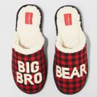 Men's Family Sleep Big Bro Bear Slippers - Wondershop Red