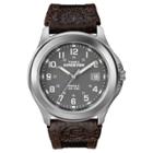 Men's Timex Expedition Watch With Nylon And Leather Strap - Silver/brown T40091jt