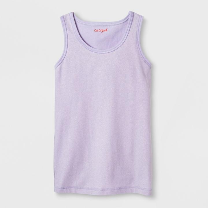 Girls' Sleeveless Sparkles Tank Top - Cat & Jack Purple