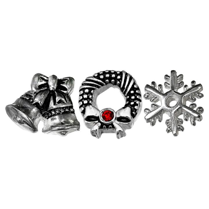 Target Women's Treasure Lockets 3 Charm Set With Merry Christmas -