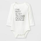 Baby Girls' 'the Best Is Yet To Come 2022' Long Sleeve Bodysuit - Cat & Jack Off-white