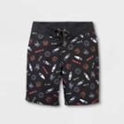 Boys' Surf Print Board Shorts - Art Class Gray