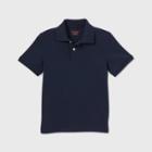 Petiteboys' Short Sleeve Interlock Uniform Polo Shirt - Cat & Jack Navy