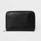 Faux Leather Travel Folio Storage - A New Day Black/leopard, Adult Unisex