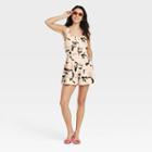 Women's Sleeveless Crossback Linen Romper Dress - A New Day Cream Swirl Xl, Ivory