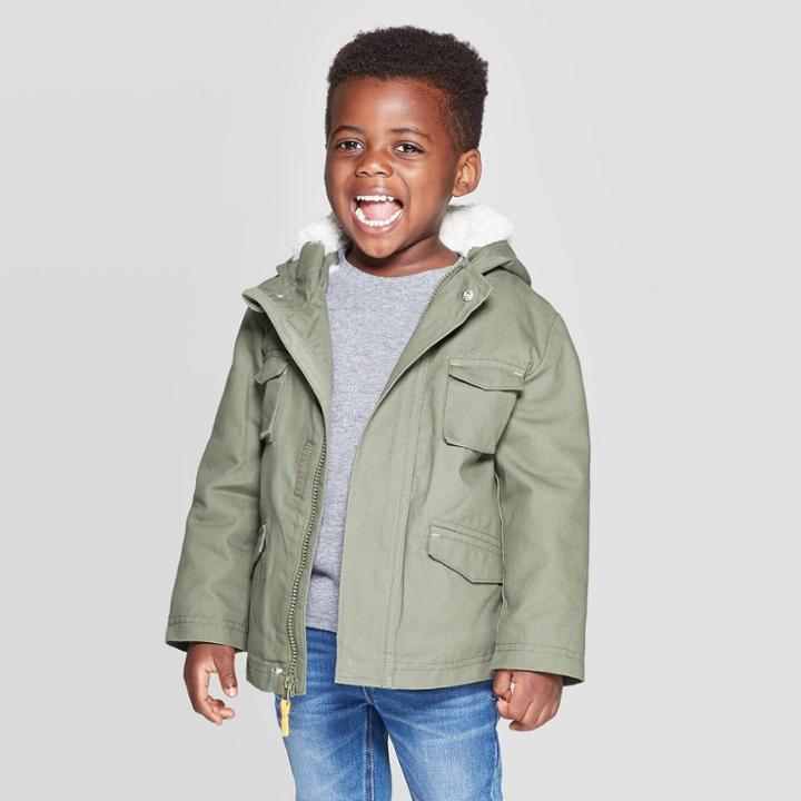 Toddler Boys' Military Jacket - Cat & Jack Green