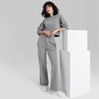 Women's High-rise Wide Leg French Terry Sweatpants - Wild Fable Heather Gray Xxs