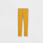 Girls' Dot Leggings - Cat & Jack Mustard