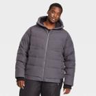 Men's Big & Tall Heavyweight Down Puffer Jacket - All In Motion Gray