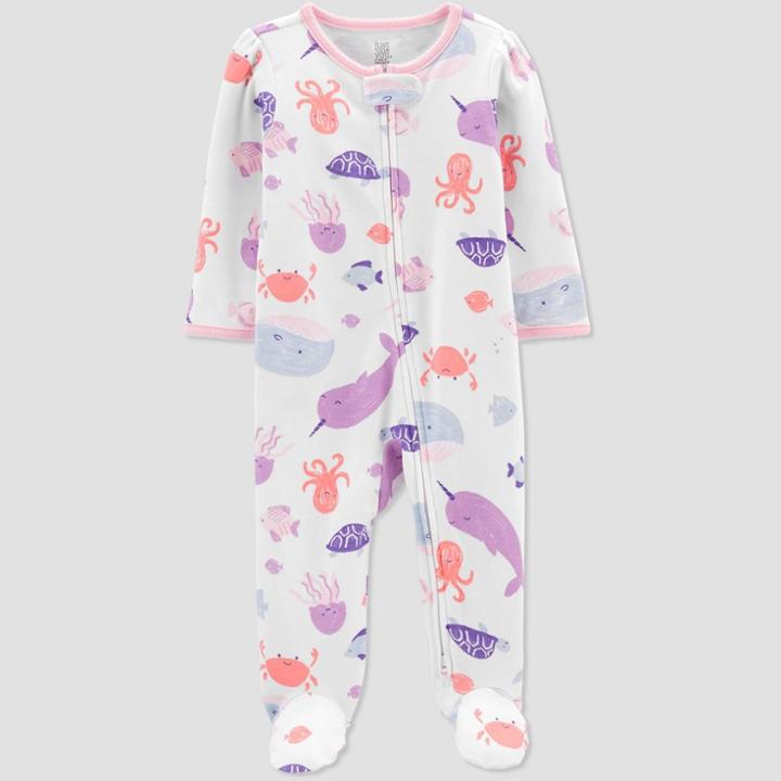 Baby Girls' Sea Friends Sleep N' Play - Just One You Made By Carter's Newborn, Blue