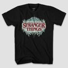 Men's Stranger Things Travis Knight Glow Logo Short Sleeve Graphic T-shirt - Black