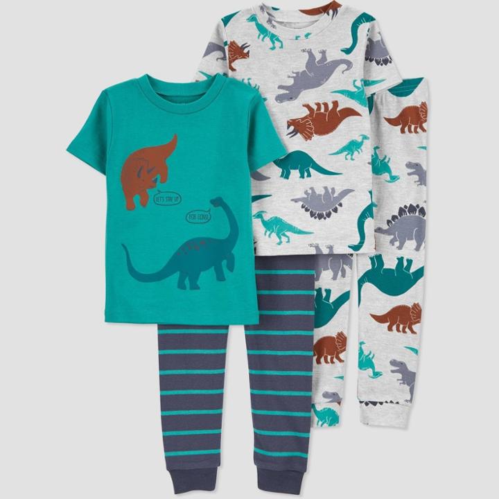 Carter's Just One You Toddler Boys' 4pc Dino Pajama