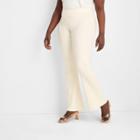 Women's High-rise Ribbed Sweater Pants - Future Collective With Gabriella Karefa-johnson Cream