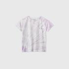 Girls' 'kind Is Cool' Tie-dye Cropped T-shirt - More Than Magic Light Purple