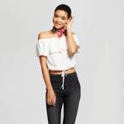 Women's Off The Shoulder Top - Mossimo Supply Co. White