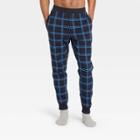 Men's Plaid Regular Fit Knit Jogger Pajama Pants - Goodfellow & Co Blue