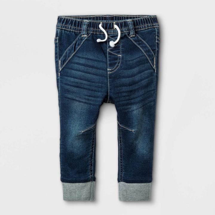 Baby Boys' Denim Joggers - Cat & Jack Dark Denim Wash