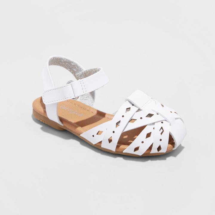 Toddler Girls' Elysia Huarache Sandals - Cat & Jack White