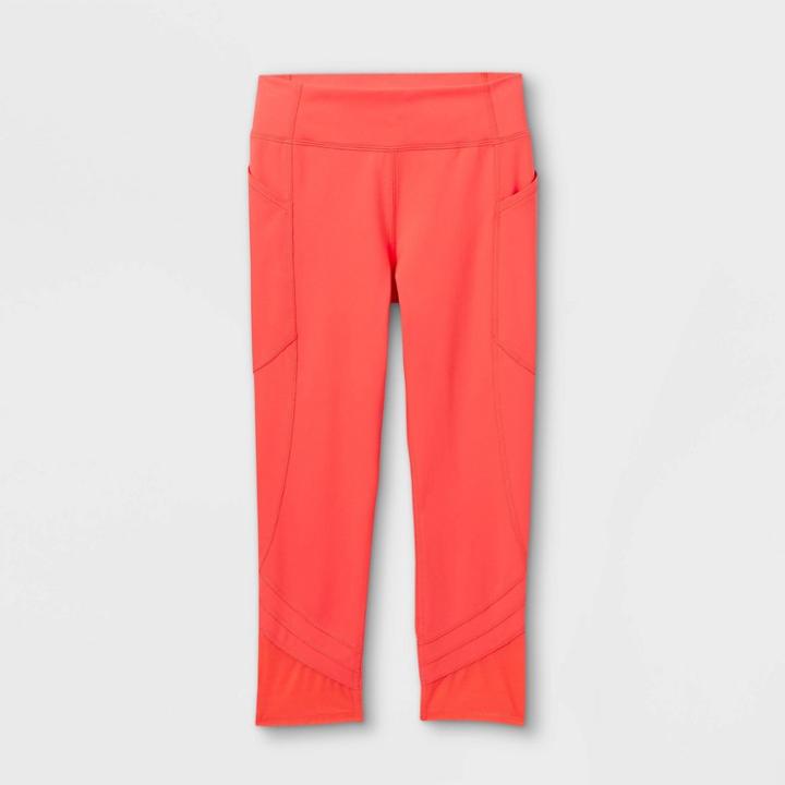 Girls' Side Pocket Capri Leggings - All In Motion Coral